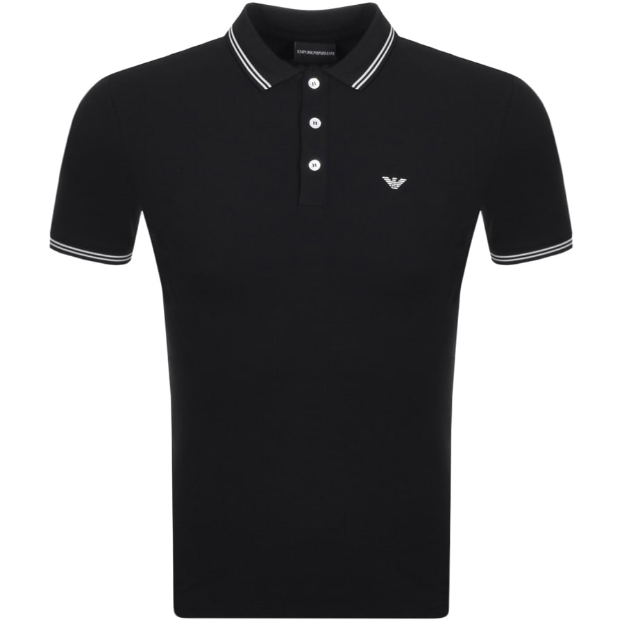 Alternative Image for ProductEmporio Armani Short Sleeved Polo T Shirt Black1